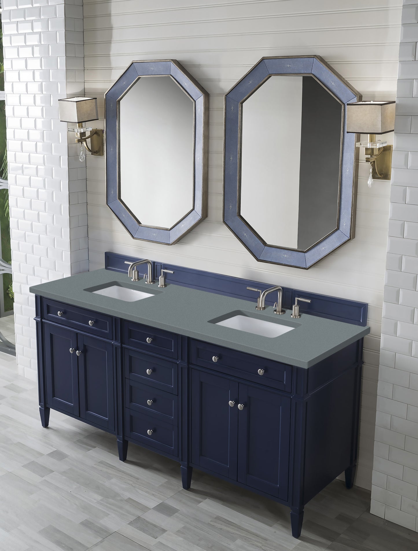 James Martin Brittany 72" Double Vanity - Luxe Bathroom Vanities