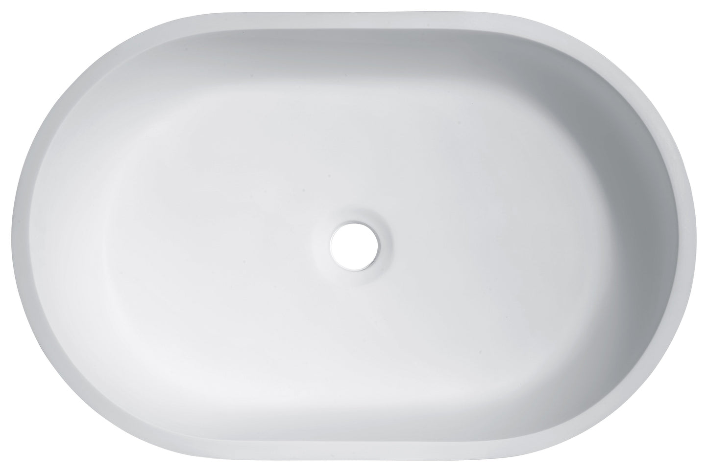 Idle Man Made Stone Vessel Sink in White - Luxe Bathroom Vanities