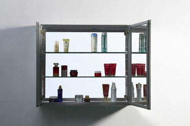 Virtu USA Confiant 30 in. W x 26 in. H Mirrored Medicine Cabinet - Luxe Bathroom Vanities