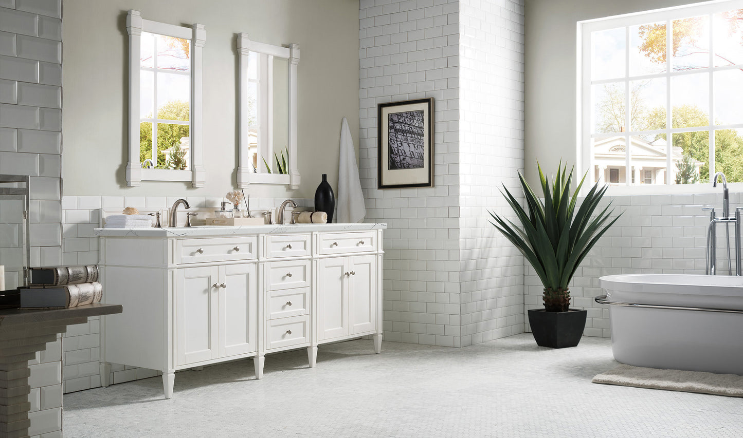 James Martin Brittany 72" Double Vanity - Luxe Bathroom Vanities