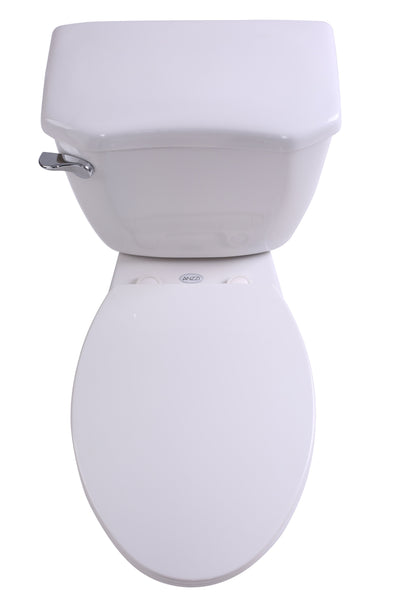 Kame 2-piece 1.28 GPF Single Flush Elongated Toilet in White - Luxe Bathroom Vanities