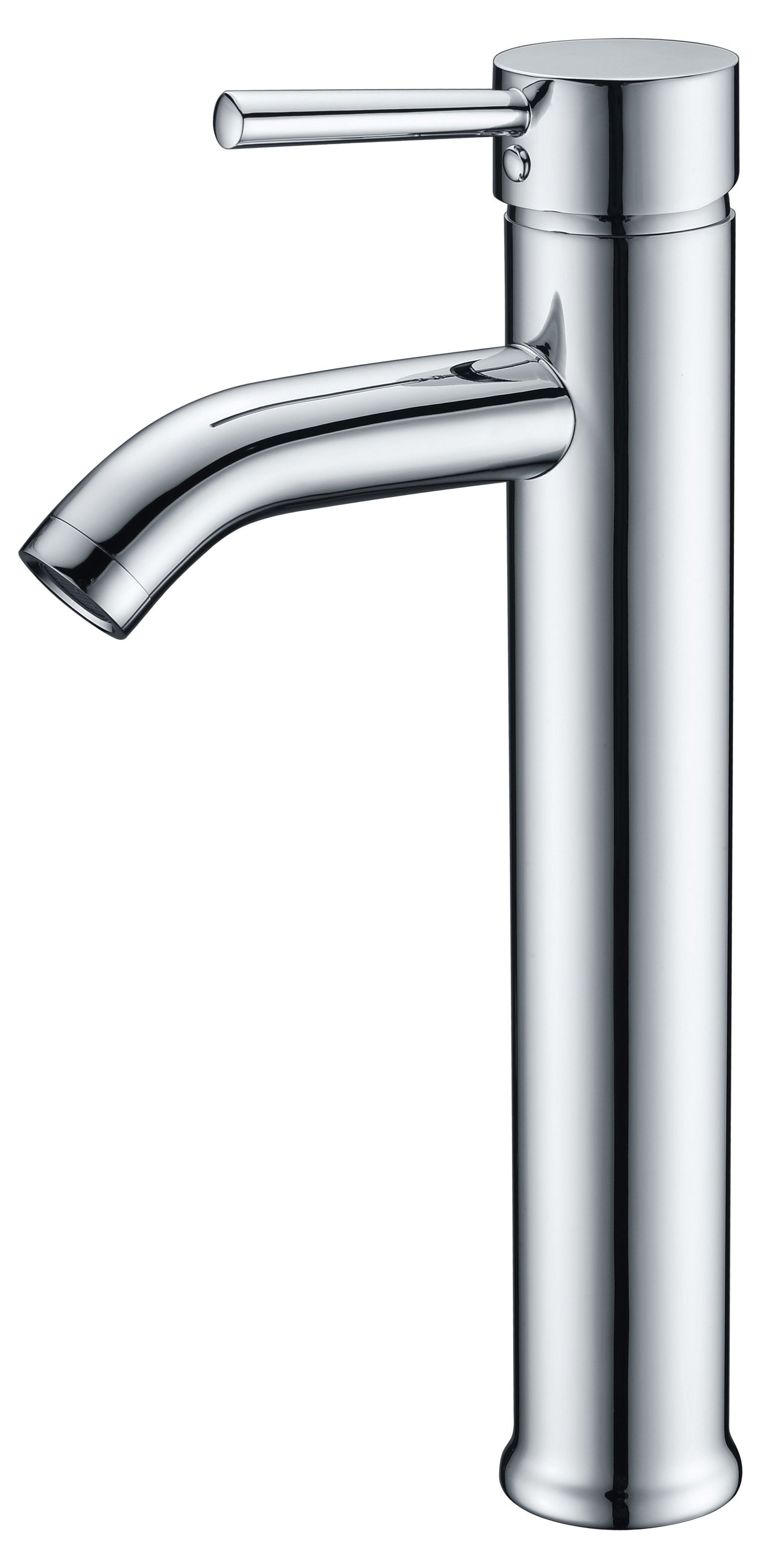 Mezzo Series Deco-Glass Vessel Sink in Slumber Wisp with Fann Faucet in Chrome - Luxe Bathroom Vanities