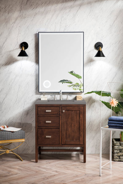 James Martin Addison 30" Single Vanity Cabinet with 3 CM Countertop - Luxe Bathroom Vanities