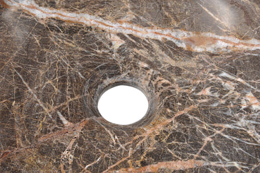 Vestal Crown Natural Stone Vessel in Khaki Coffee - Luxe Bathroom Vanities