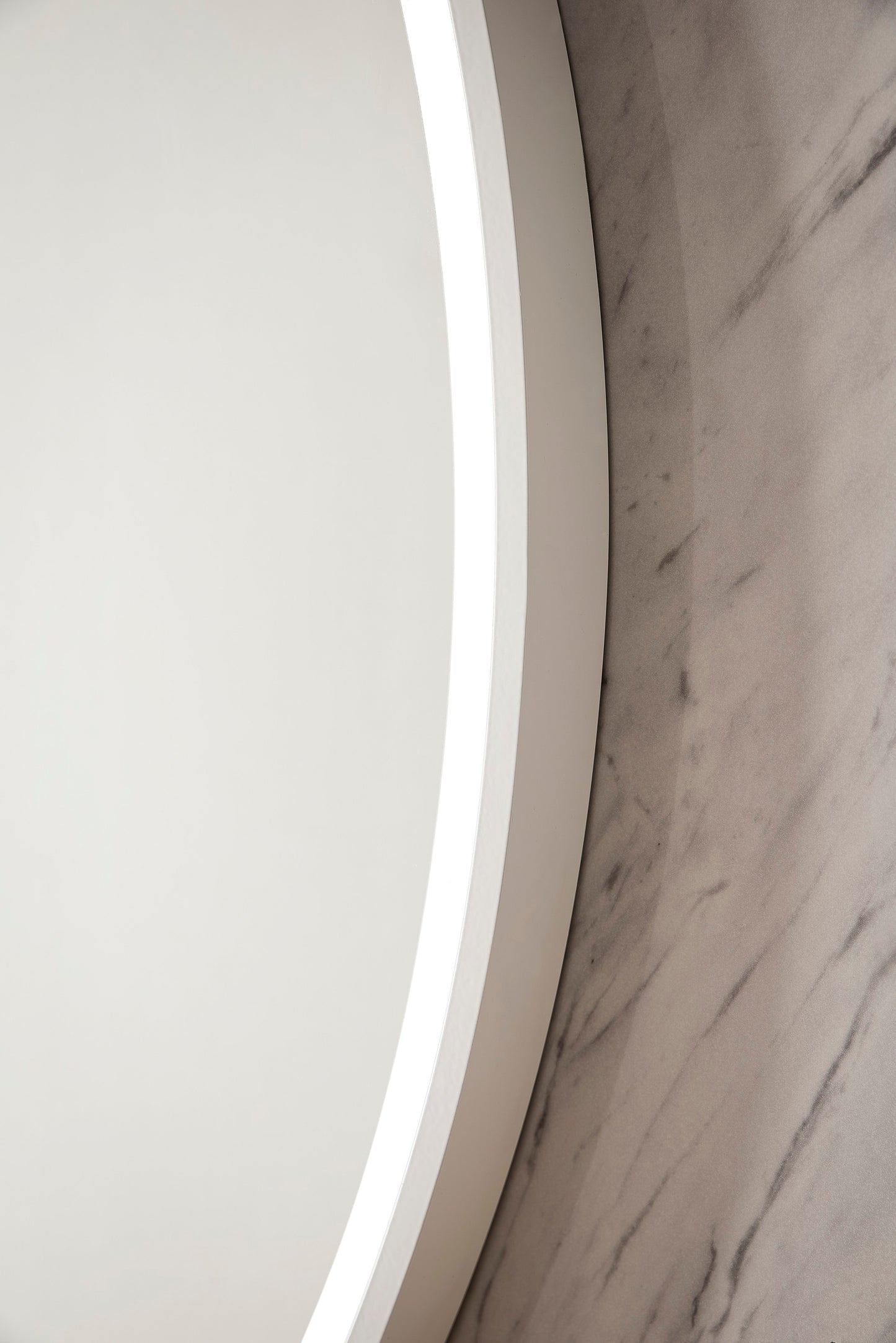 James Martin Cirque 42" Mirror, Glossy White - Luxe Bathroom Vanities