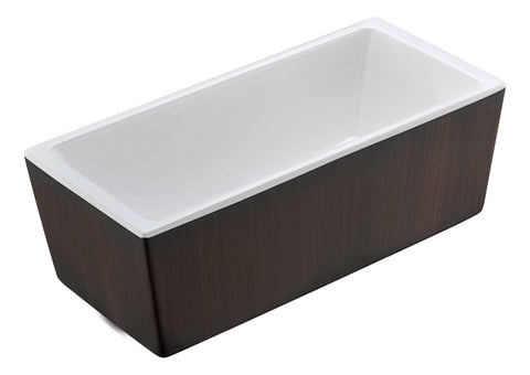 Rook Series 5.69 ft. Freestanding Bathtub in Mahogany - Luxe Bathroom Vanities Luxury Bathroom Fixtures Bathroom Furniture