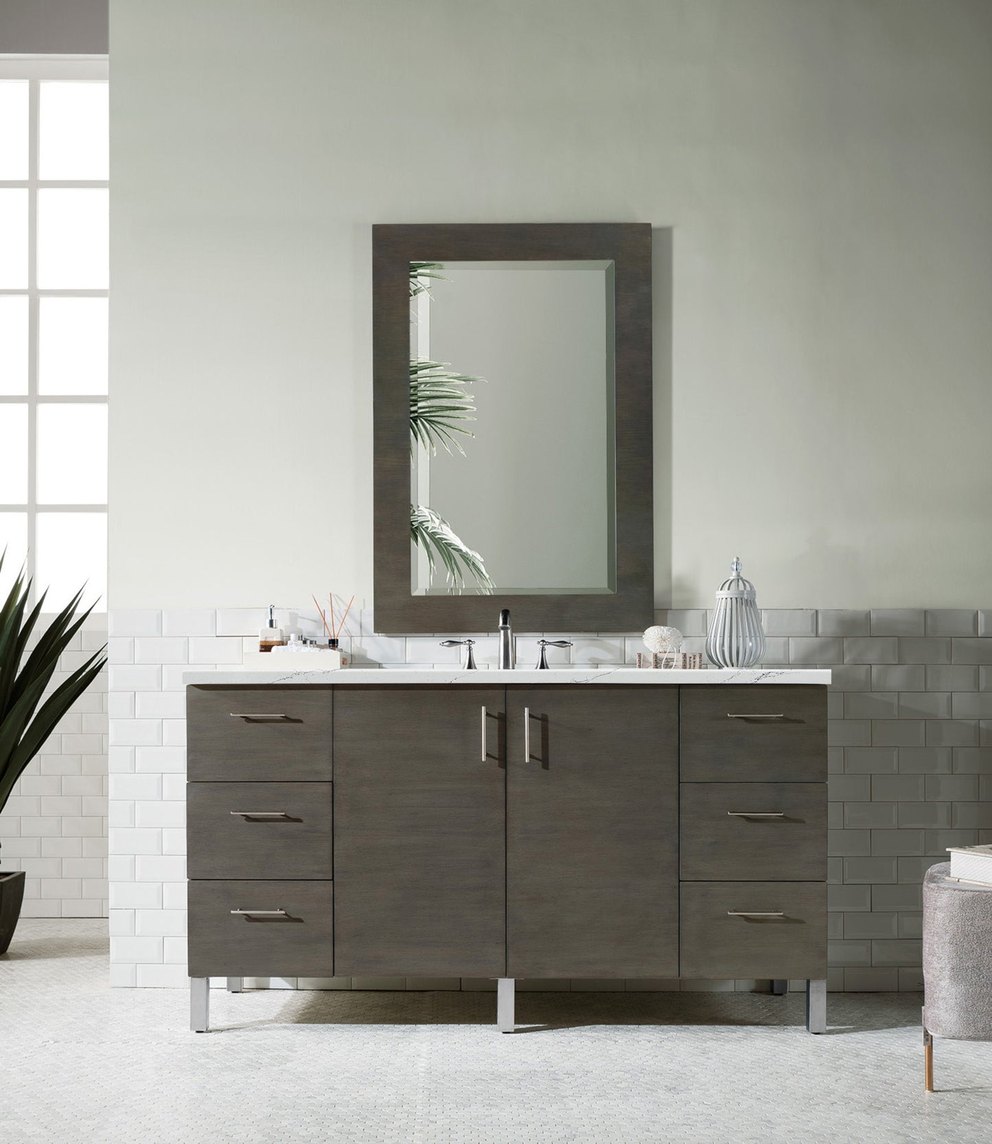 James Martin Metropolitan 60" Single Vanity with 3 CM Countertop - Luxe Bathroom Vanities