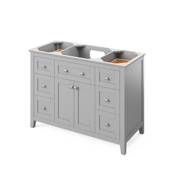 Hardware Resources Jeffrey Alexander 48" Chatham Vanity, undermount rectangle bowl - Luxe Bathroom Vanities