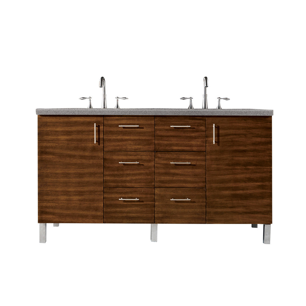 James Martin Metropolitan 60" Double Vanity with 3 CM Countertop - Luxe Bathroom Vanities