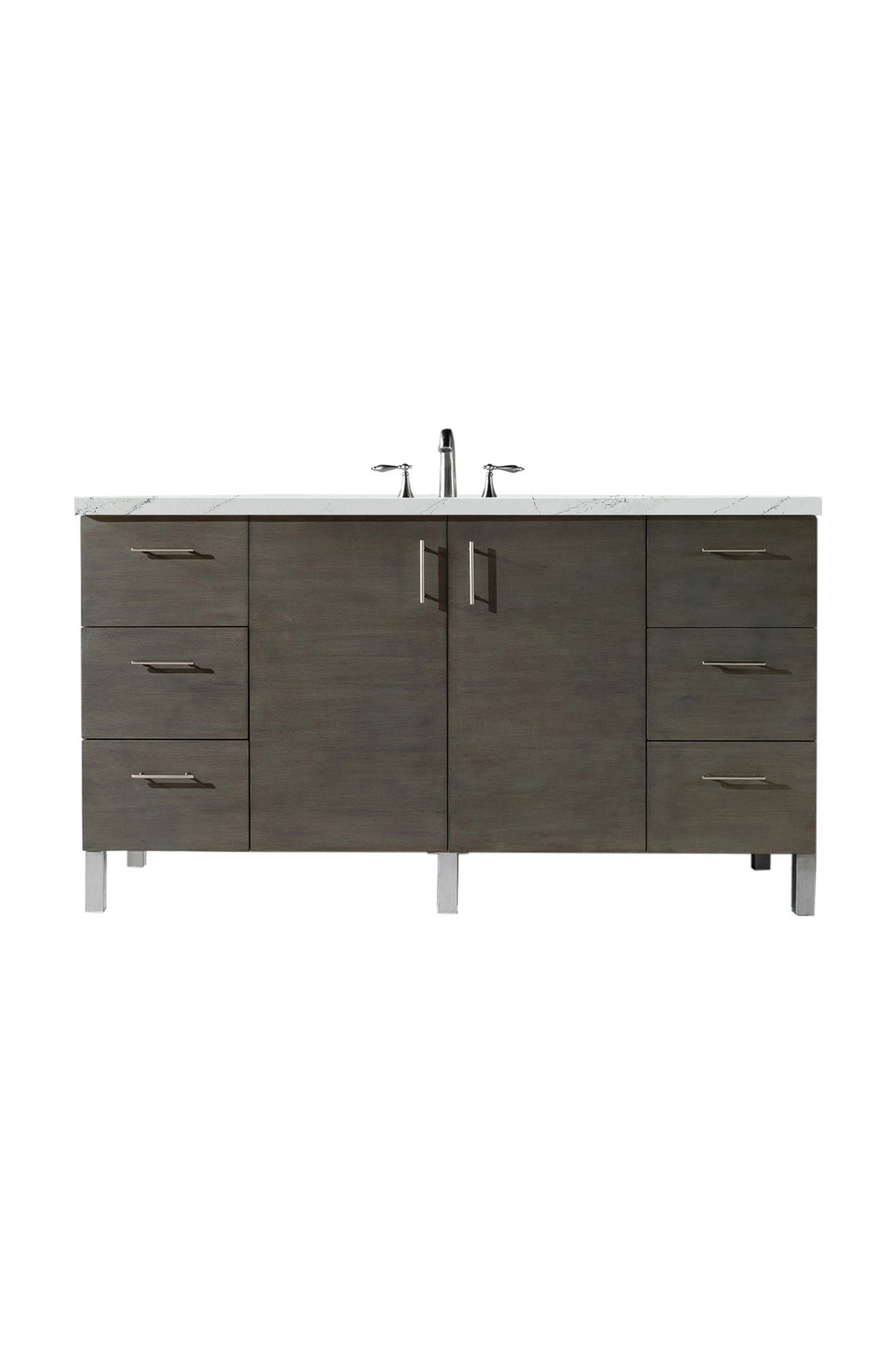 James Martin Metropolitan 60" Single Vanity with 3 CM Countertop - Luxe Bathroom Vanities