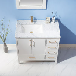 Altair Sutton 36" Single Bathroom Vanity Set Countertop with Mirror - Luxe Bathroom Vanities