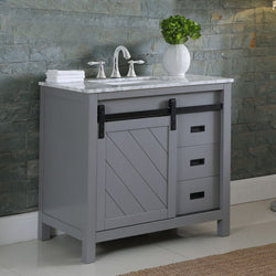 Altair Kinsley 36" Single Bathroom Vanity Set Countertop without Mirror - Luxe Bathroom Vanities