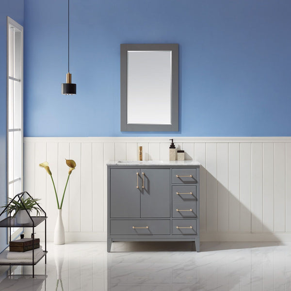 Altair Sutton 36" Single Bathroom Vanity Set Countertop with Mirror - Luxe Bathroom Vanities