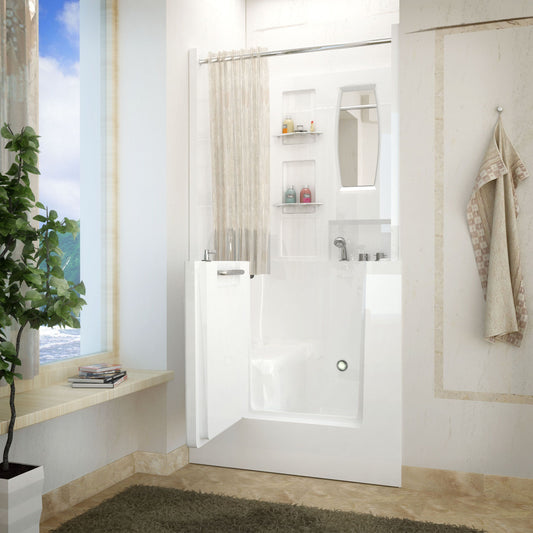 MediTub Walk-In 31 x 40 Right Drain White Soaking Walk-In Bathtub - Luxe Bathroom Vanities Luxury Bathroom Fixtures Bathroom Furniture