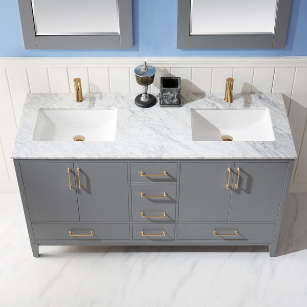 Altair Sutton 60" Double Bathroom Vanity Set Countertop with Mirror - Luxe Bathroom Vanities