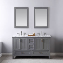 Altair Isla 60" Double Bathroom Vanity Set Countertop with Mirror - Luxe Bathroom Vanities