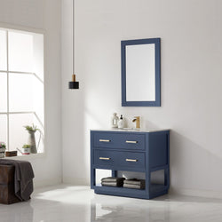 Altair Remi 36" Single Bathroom Vanity Set Countertop with Mirror - Luxe Bathroom Vanities