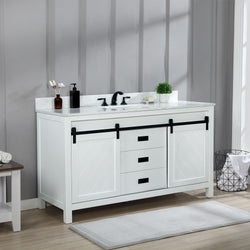 Altair Kinsley 60" Single Bathroom Vanity Set Countertop without Mirror - Luxe Bathroom Vanities