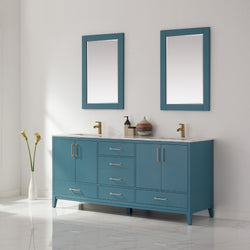 Altair Sutton 72" Double Bathroom Vanity Set Countertop with Mirror - Luxe Bathroom Vanities