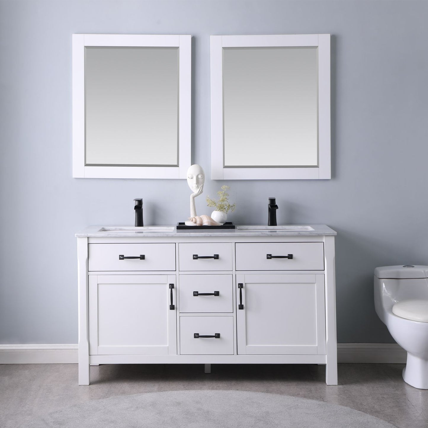 Altair Maribella 60" Double Bathroom Vanity Set Countertop with Mirror - Luxe Bathroom Vanities