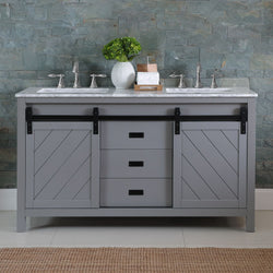 Altair Kinsley 60" Double Bathroom Vanity Set Countertop without Mirror - Luxe Bathroom Vanities