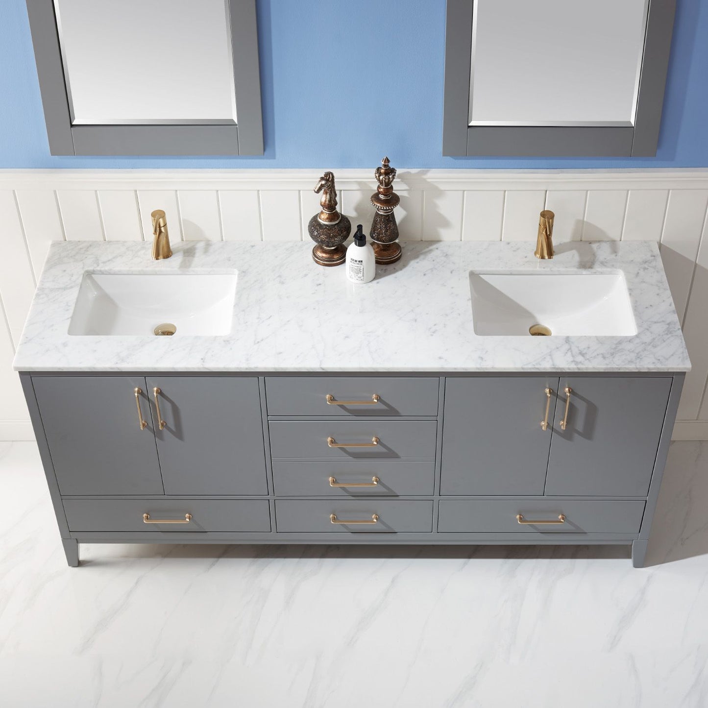 Altair Sutton 72" Double Bathroom Vanity Set Countertop with Mirror - Luxe Bathroom Vanities