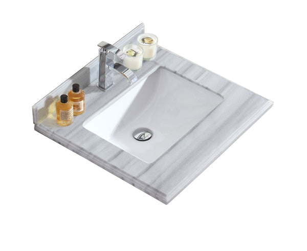 Countertop - 24" - Single Hole with Rectangle Sink - Luxe Bathroom Vanities Luxury Bathroom Fixtures Bathroom Furniture