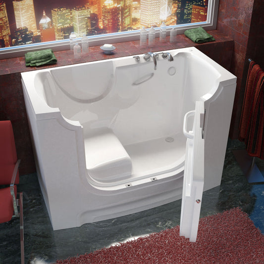 MediTub Wheel Chair Accessible 30 x 60 Right Drain White Soaking Wheelchair Accessible Bathtub - Luxe Bathroom Vanities Luxury Bathroom Fixtures Bathroom Furniture