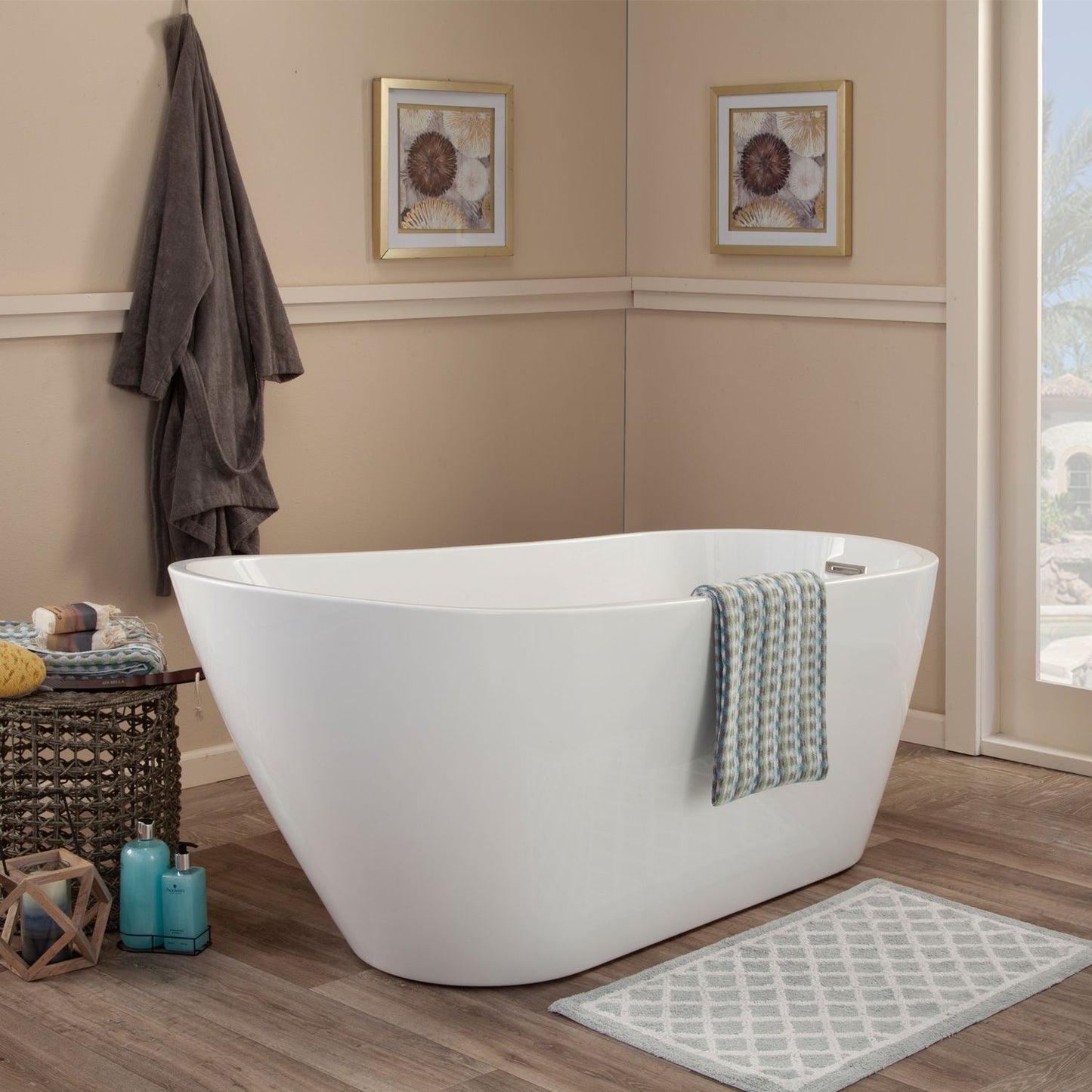 Altair Shaia 67" x 32" Freestanding Soaking Acrylic Bathtub - Luxe Bathroom Vanities