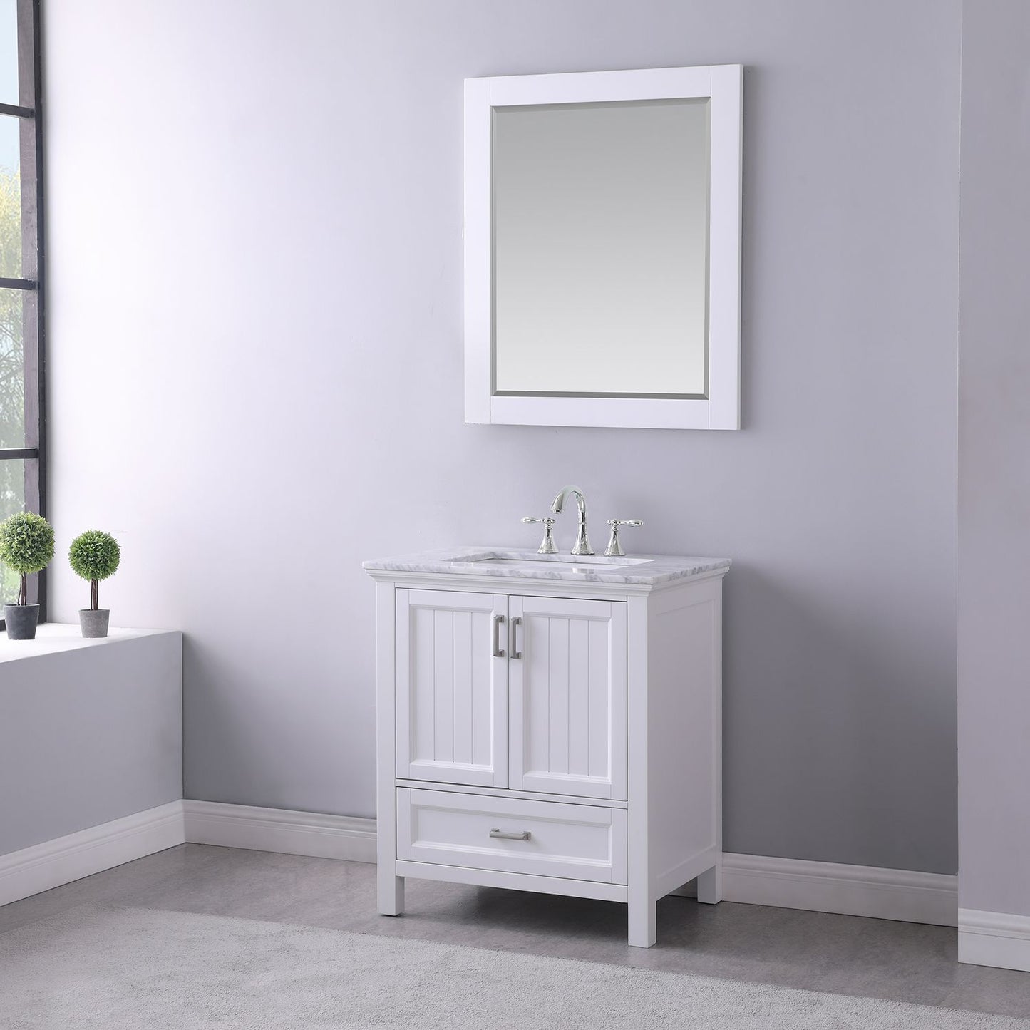 Altair Isla 30" Single Bathroom Vanity Set Countertop with Mirror - Luxe Bathroom Vanities