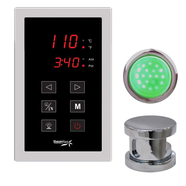 Indulgence Touch Panel Control Kit in Brushed Nickel - Luxe Bathroom Vanities Luxury Bathroom Fixtures Bathroom Furniture