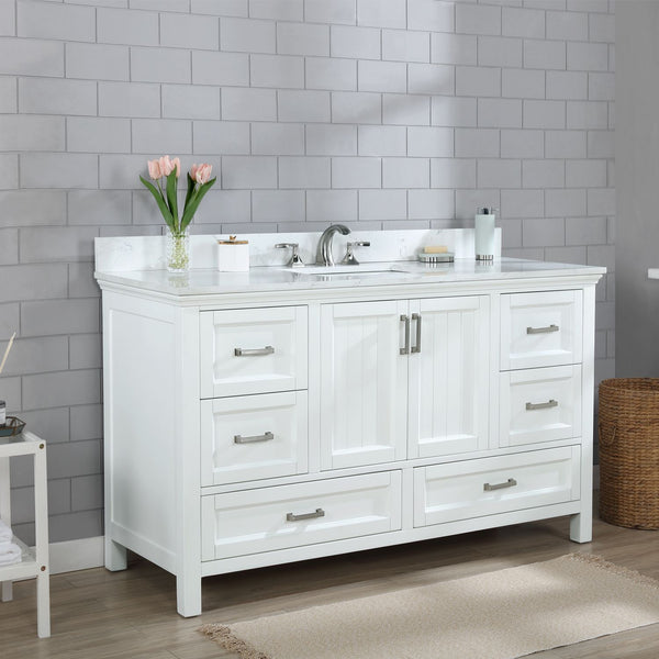 Altair Isla 60" Single Bathroom Vanity Set Countertop without Mirror - Luxe Bathroom Vanities