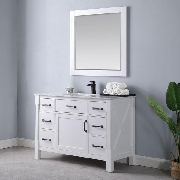 Altair Maribella 48" Single Bathroom Vanity Set Countertop with Mirror - Luxe Bathroom Vanities