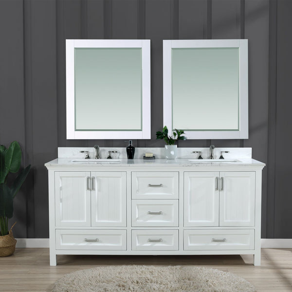 Altair Isla 72" Double Bathroom Vanity Set Countertop with Mirror - Luxe Bathroom Vanities