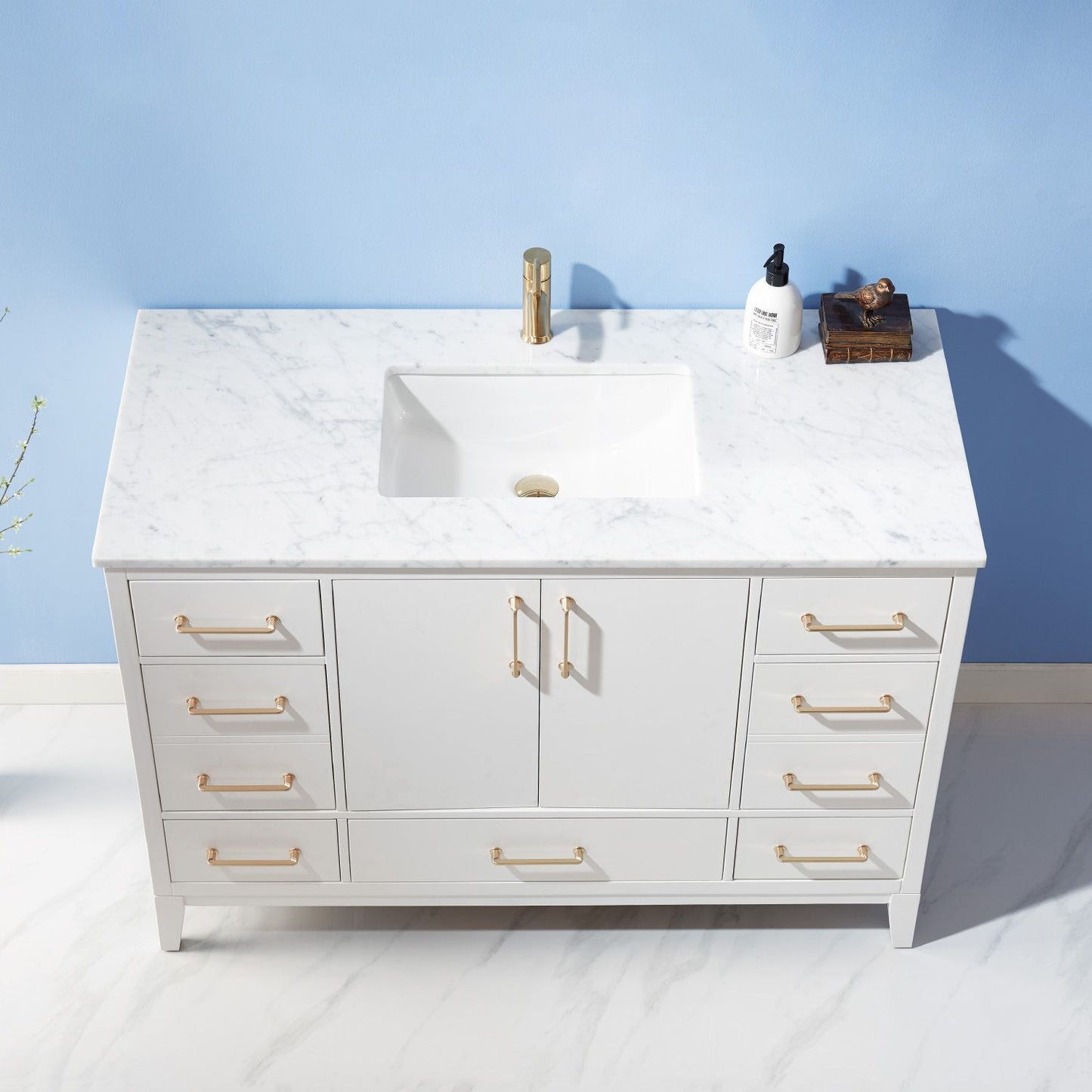 Altair Sutton 48" Single Bathroom Vanity Set Countertop without Mirror - Luxe Bathroom Vanities