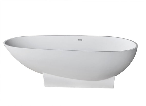 Atlantis Whirlpools Galion 37 x 72 Artificial Stone Freestanding Bathtub - Luxe Bathroom Vanities Luxury Bathroom Fixtures Bathroom Furniture