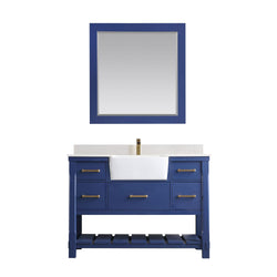 Altair Georgia 48" Single Bathroom Vanity Set Farmhouse Basin with Mirror - Luxe Bathroom Vanities