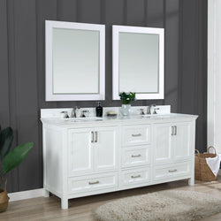 Altair Isla 72" Double Bathroom Vanity Set Countertop with Mirror - Luxe Bathroom Vanities