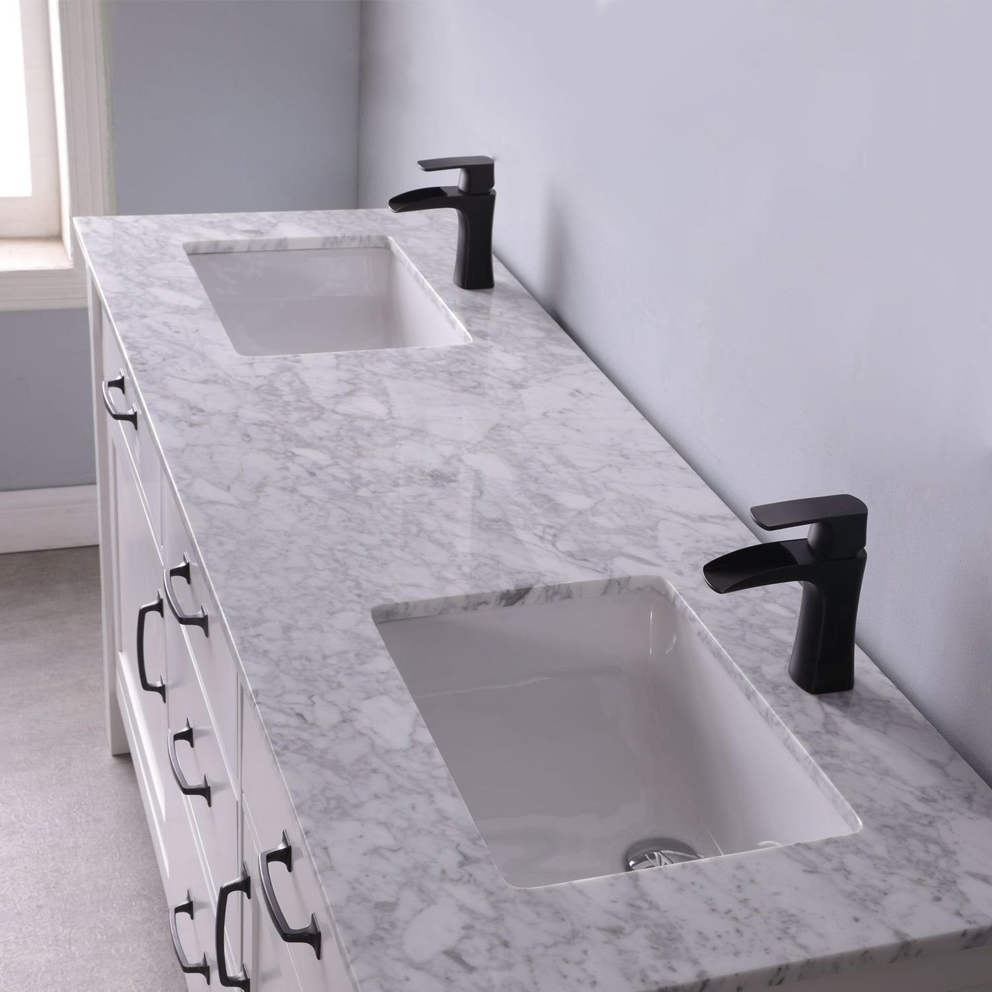 Altair Maribella 72" Double Bathroom Vanity Set Countertop without Mirror - Luxe Bathroom Vanities