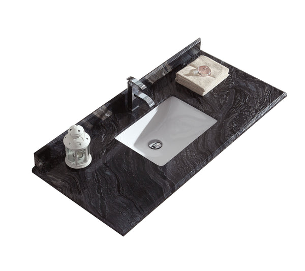 Countertop - 48" - Single Hole with Rectangle Sink - Luxe Bathroom Vanities Luxury Bathroom Fixtures Bathroom Furniture