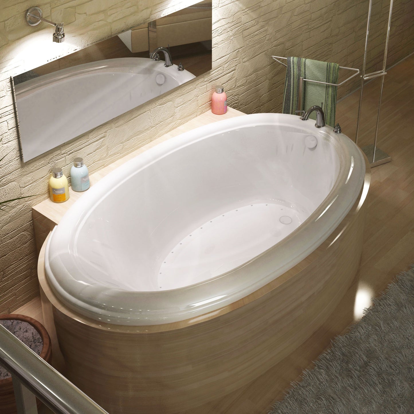 Atlantis Whirlpools Petite 36 x 60 Oval Air & Whirlpool Jetted Bathtub - Luxe Bathroom Vanities Luxury Bathroom Fixtures Bathroom Furniture