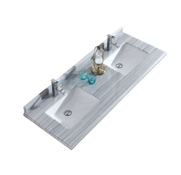 Countertop - 60" - Single Hole with Rectangle Sink - Luxe Bathroom Vanities Luxury Bathroom Fixtures Bathroom Furniture