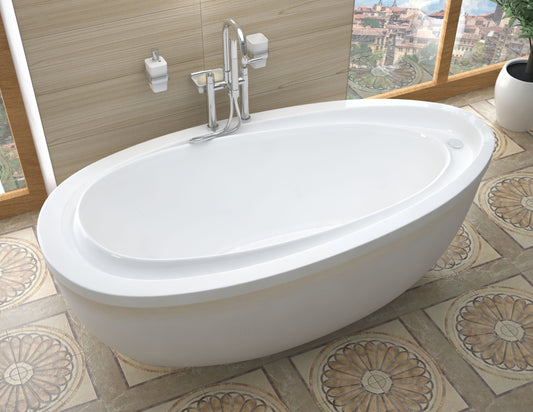 Atlantis Whirlpools Breeze 38 x 71 Oval Freestanding Soaker Bathtub - Luxe Bathroom Vanities Luxury Bathroom Fixtures Bathroom Furniture