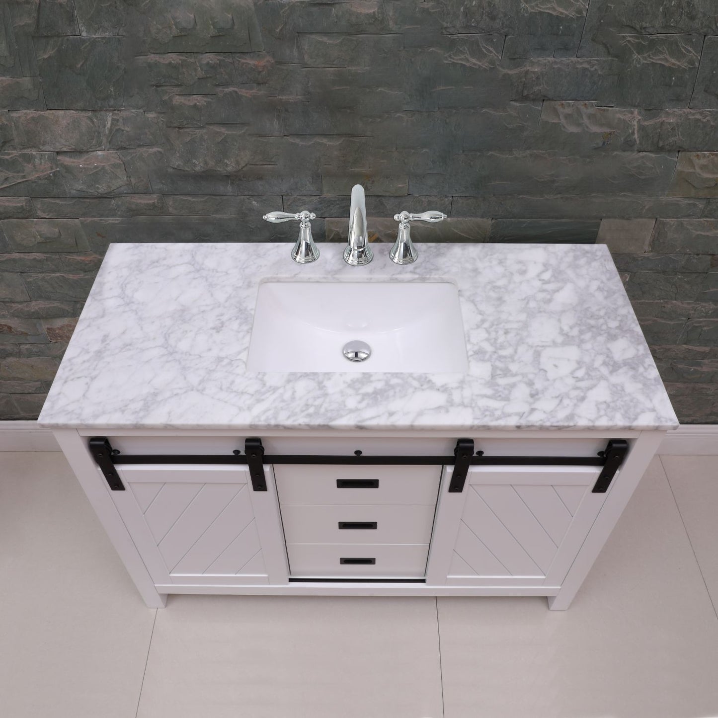 Altair Kinsley 48" Single Bathroom Vanity Set Countertop without Mirror - Luxe Bathroom Vanities