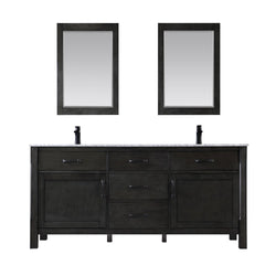 Altair Maribella 72" Double Bathroom Vanity Set Countertop with Mirror - Luxe Bathroom Vanities