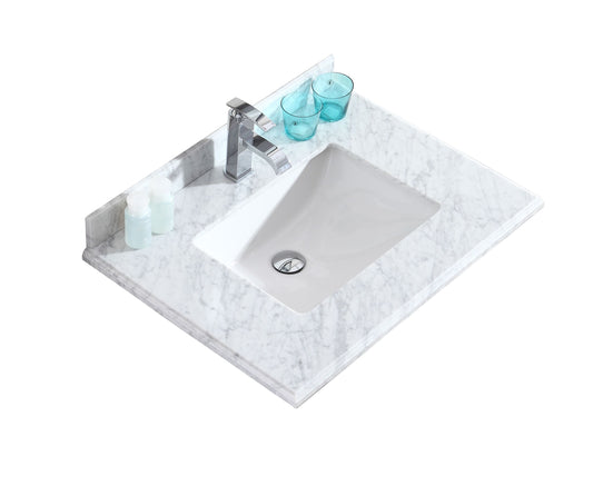 Countertop - 30" - Single Hole with Rectangle Sink - Luxe Bathroom Vanities Luxury Bathroom Fixtures Bathroom Furniture