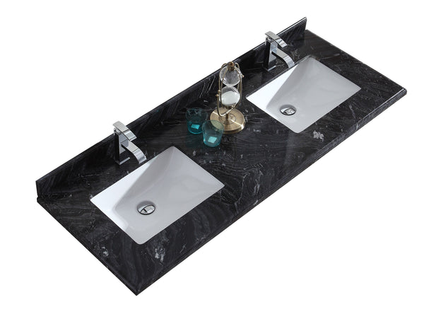 Countertop - 60" - Single Hole with Rectangle Sink - Luxe Bathroom Vanities Luxury Bathroom Fixtures Bathroom Furniture