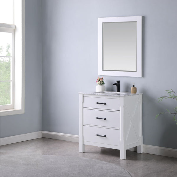 Altair Maribella 30" Single Bathroom Vanity Set Countertop with Mirror - Luxe Bathroom Vanities
