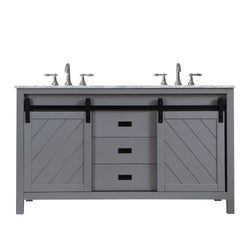 Altair Kinsley 60" Double Bathroom Vanity Set Countertop without Mirror - Luxe Bathroom Vanities