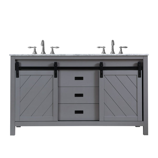 Altair Kinsley 60" Double Bathroom Vanity Set Countertop without Mirror - Luxe Bathroom Vanities